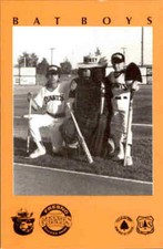 1985 Fresno Giants Smokey Bear #28 Paul Neff Bat Boys Paul Reyna Baseball Card