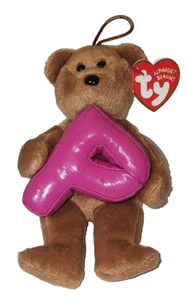 Ty Alphabet Beanie Baby - LETTER P the Bear (5.5 Inch) MWMT Stuffed Plush Toy - Picture 1 of 6