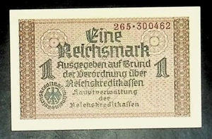 1939  Germany Wehrmacht 1 Reichsmark Banknote UNCIRCULATED - Picture 1 of 2