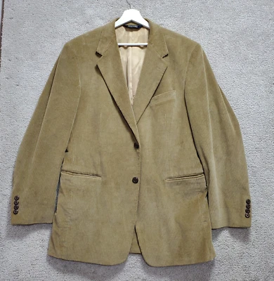 Chaqueta Blazer Stafford Hombre 42L Beige Pana Algodón Preppy Dinero Antiguo Abrigo Deportivo Foto 1 de 4
