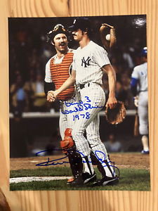 NY Yankees Ron Guidry autographed photo, with Thurman Munson inscribed