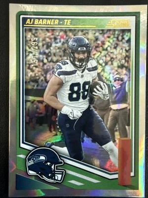 2025 Score - AJ Barner #82 Circular Parallel /299 Seattle Seahawks - Image 1 of 3