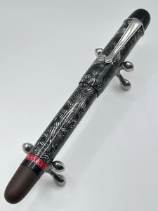 1930 Antik ROTRING Tintenkuli in Grau Gestreift Vintage Zelluloid Röhrchenfüller - Bild 1 von 13