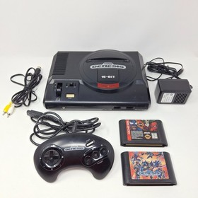 Sega Genesis Model 1 Console 1601 Bundle w/ Controller 2 Games Wires - Tested