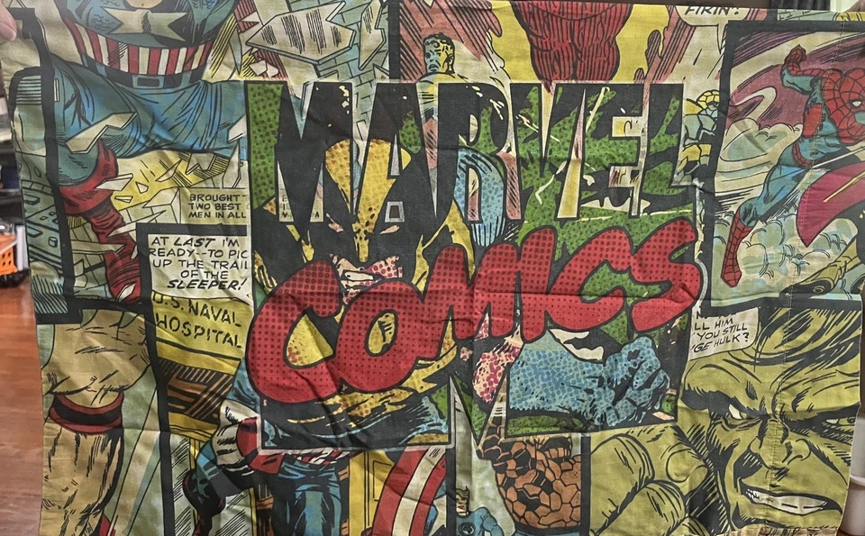 Difícil de encontrar Marvel Comics Super Heroes Juego de sábanas dobles de 3 piezas sábanas planas ajustables 2011 Foto 1 de 4