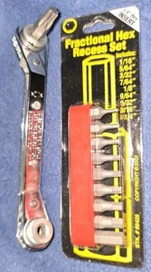KASTAR 1/4" & 5/16" Vintage Offset Ratcheting Screwdriver & Bits USA NOS - Bild 1 von 14