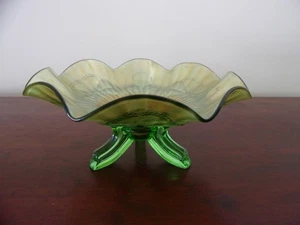 Antique Northwood Carnival Glass Three Footed Bowl (Imperfect) - Picture 1 of 9