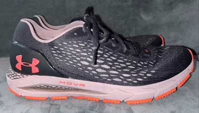 Under Armour Women's HOVR Sonic 3 running shoe in a black and pink colorway size - Image 1 of 4