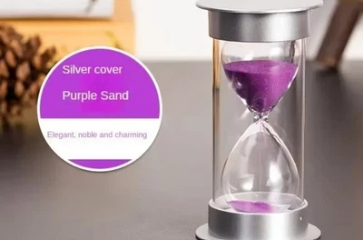 Reloj de arena de 5 minutos temporizador adorno a prueba de golpes vidrio de arena - decoración creativa de regalo NUEVO Foto 1 de 4