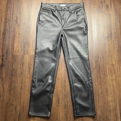 Good American Classic Black Faux Leather Pants Womens Sz 12/31 - Image 1 of 4