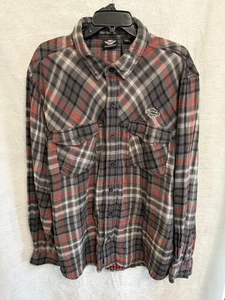 Camisa Harley Davidson Hombre Franela Multicolor Botón Delantero Manga Larga Talla 3XL - Imagen 1 de 7
