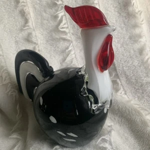 Pisapapeles de vidrio artístico estatuilla lenox Day Break with motty gallo de 5-1/2" de alto - Imagen 1 de 6