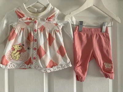 NEW ARRIVAL 🧡 Disney’s Winnie The Pooh 2pc Outfit Tunic Top & Bottoms Newborn  - Image 1 of 4