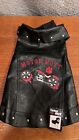 Biker outfit for Dogs- TUCKER & ACE- Black Motorcycle Skull Jacket Size M