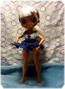 1 Handmade Crochet Doll Dress & panties Fit 9.5 In OMG Dolls - NO DOLL/NO SHOES - Picture 1 of 14
