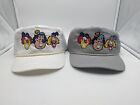 Vintage *Pair Of* Otto Cap Strapback Trucker Rope Hats - Embroidered Clown Trio
