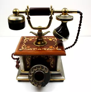 Telecom Dial Telephone Regale Rosewood Vintage 1982 Australia Decorator Working - Picture 1 of 13