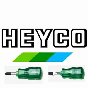 Heyco 2 PC Set Phillips & Slotted Stubby Screwdriver W/Acetate Handles - Germany - Picture 1 of 5