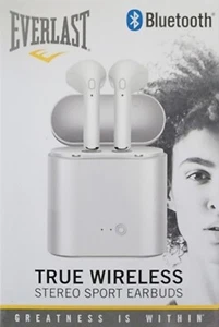 Auriculares inalámbricos Everlast blancos Bluetooth True con estuche de carga - Imagen 1 de 5