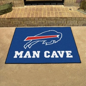 ONE BUFFALO BILLS MAN CAVE ALL STAR  MAT FROM FANMATS (33" X 43") - Picture 1 of 2