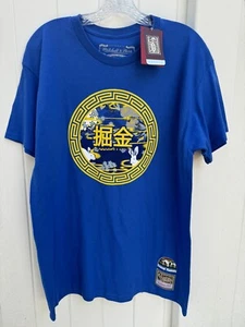 MITCHELL & NESS Men’s Denver Nuggets NBA Asian Hardwood Classics T Shirt Sz L - Picture 1 of 6