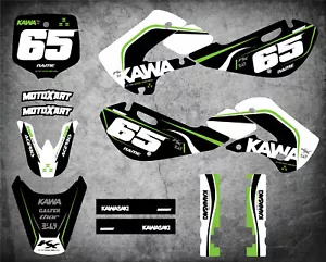 Full Custom decal Kit CREW style to fit Kawasaki KLX 110 2000 - 2009 sticker kit - Picture 1 of 7