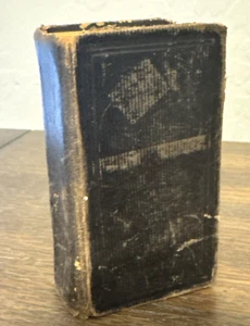 Attic Found 1884 Antique German Pocket New Testament Bible Book Leather Complete - Picture 1 of 20