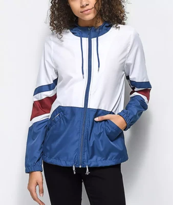 ZINE Red White and Blue Windbreaker Jacket Coat Small - Image 1 of 4