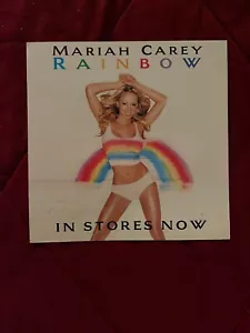 Mariah Carey - Arcobaleno - Adesivo promozionale finestra bifacciale 8x8". Mai sbucciato - Foto 1 di 2