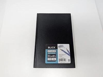 New BLICK Studio Hardbound Sketchbook - 5-1/2" x 8-1/2", 110 Pages, Black - Image 1 of 4
