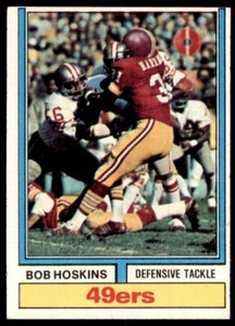 1974 Topps Bob Hoskins Football Card San Francisco 49ers #378