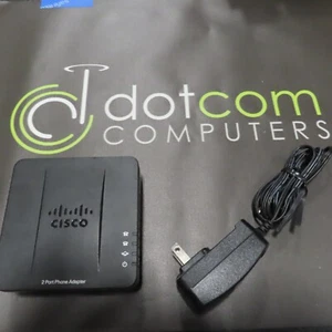 Adaptador de teléfono de 2 puertos Cisco SPA112 Ethernet 74-9317-04 VoIP ATA SPA 112 - Imagen 1 de 2