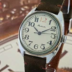 Vintage Watch USSR RAKETA 2609 RED 12 Very Rare SOVIET Wristwatch 19 Jewels - Picture 1 of 17