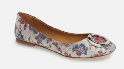 Nuevos pisos de ballet TORY BURCH talla 7 Caterina florales jacquard 51673 Foto 1 de 3