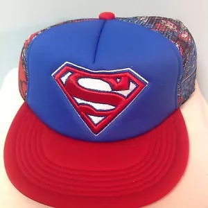 Cappellino da baseball Superman Raised Logo Snapback DC Comics Blu/Rosso Spedizione gratuita - Foto 1 di 3