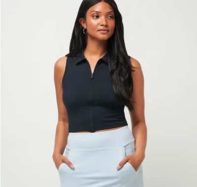 TRAVISMATHEW Travis Mathew Women's Midline Sleeveless Polo BLACK XL M S XS