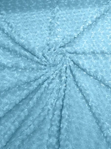 Minky Swirl Rose Blossom Ball Rosebud Plush Fur Fabric Polyester By Yard - Picture 1 of 1