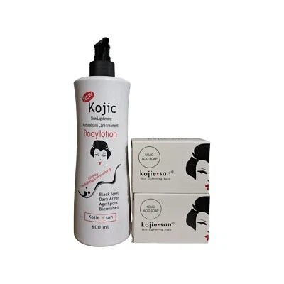 Loción corporal aclaradora de piel Kojie San Kojic 600 ml y 2 jabones Foto 1 de 4