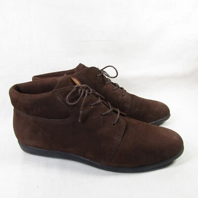 Rockport Mujer Botines Botines Botines Zapato Talla 10 Marrón Cuero Gamuza Cordones W2671 Foto 1 de 4