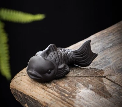 Creativo té mascota en venta estatua de pescado tamaño pequeño Yixing Zisha arcilla púrpura China Foto 1 de 4