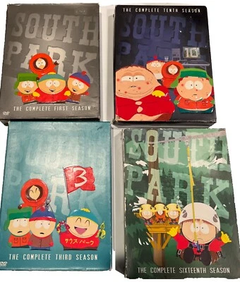South Park DVD Lot - Seasons 1,3,10,16 Season 3 Is Missing Disc 2 Foto 1 de 4
