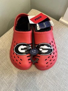 Zapatos aislantes sin cordones con zueco con logotipo grande UGA FOCO para hombre XL 13/14 Univ Of Georgia - Imagen 1 de 5