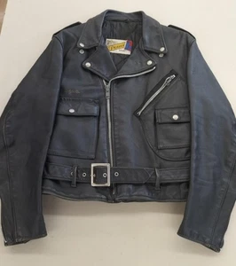 Schott 699 Double Riders Leder Motorradjacke Herren Größe M - Bild 1 von 19