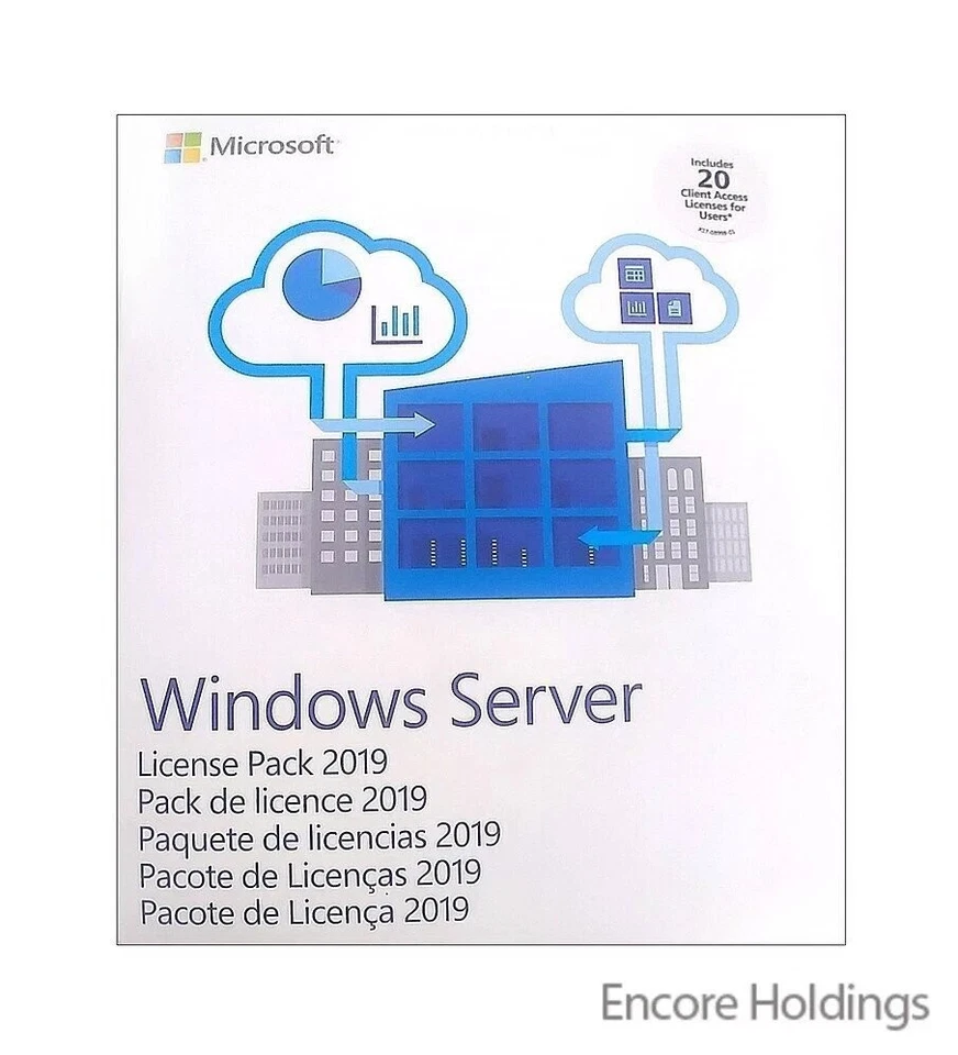 Microsoft Windows Server 2019 Software Licensing - License - 20 User (R18-05659) - Image 1 of 1
