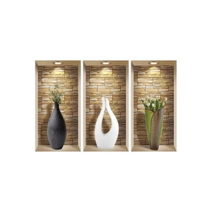 Set of Three Dia Faux Niche 3D Peel and Stick Wall Decals - Picture 1 of 10