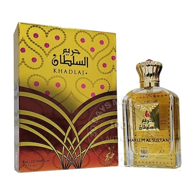 Perfume aceite concentrado dorado Khadlaj Hareem Al Sultan 75 ml spray para mujeres Foto 1 de 4