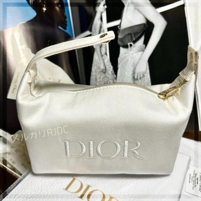 Christian Dior Japan White Clutch Pouch Mini Bag Vanity Button 2025 NEW - Image 1 of 4