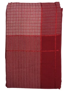 Winter Wonderland Red Metallic Crescent Plaid Christmas Tablecloth, 52x70 Obl - Picture 1 of 2