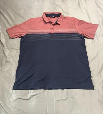Camisa polo de golf Travis Mathew para hombre talla XXL rosa/azul marino algodón mezcla de polietileno Foto 1 de 4