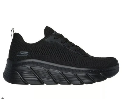 Skechers Damenschuhe Bobs B Flex Hi-Flying Hallo, Memory Foam - BBK (Schwarz)